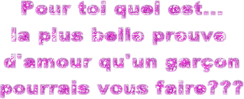 pour les garçon ou pour les fille