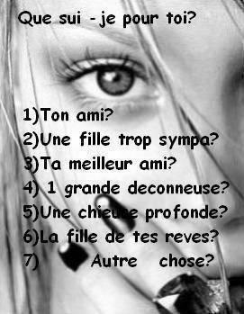 ki je suis pour toi ???